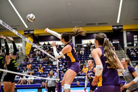 26-27 Blum at Godley Lady Cats Volleyball Varsity